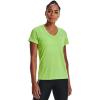 imageUnder Armour Womens Tech VNeck Twist ShortSleeve TShirtQuirky Lime 753Metallic Silver