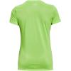 imageUnder Armour Womens Tech VNeck Twist ShortSleeve TShirtQuirky Lime 753Metallic Silver