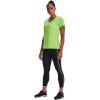 imageUnder Armour Womens Tech VNeck Twist ShortSleeve TShirtQuirky LimeWhiteMetallic Silver