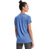 imageUnder Armour Womens Tech VNeck Twist ShortSleeve TShirtRiver 488Metallic Silver