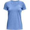 imageUnder Armour Womens Tech VNeck Twist ShortSleeve TShirtRiver 488Metallic Silver