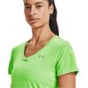 imageUnder Armour Womens Tech VNeck Twist ShortSleeve TShirtSummer Lime 162Metallic Silver