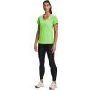 imageUnder Armour Womens Tech VNeck Twist ShortSleeve TShirtSummer Lime 162Metallic Silver