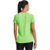 imageUnder Armour Womens Tech VNeck Twist ShortSleeve TShirtSummer Lime 162Metallic Silver