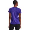 imageUnder Armour Womens Tech VNeck Twist ShortSleeve TShirtUltra Indigo 409Metallic Silver