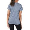 imageUnder Armour Womens Tech VNeck Twist ShortSleeve TShirtUtility Blue 496Metallic Silver