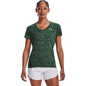 imageUnder Armour Womens Tech VNeck Twist ShortSleeve TShirt331 Intensity  Ambrosia  Metallic Silver