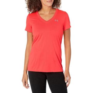imageUnder Armour Womens Tech VNeck Twist ShortSleeve TShirt628 Beta   Metallic Silver