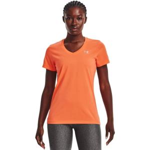 imageUnder Armour Womens Tech VNeck Twist ShortSleeve TShirt800 Sunset Boulevard   Metallic Silver