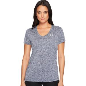 imageUnder Armour Womens Tech VNeck Twist ShortSleeve TShirtAcademy Metallic Silver