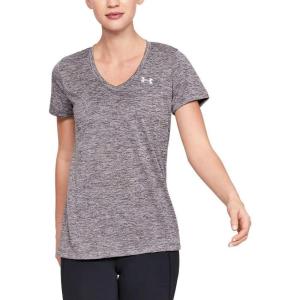 imageUnder Armour Womens Tech VNeck Twist ShortSleeve TShirtAsh Taupe
