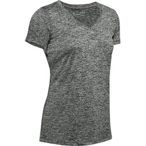 imageUnder Armour Womens Tech VNeck Twist ShortSleeve TShirtBaroque Green 310Tonal