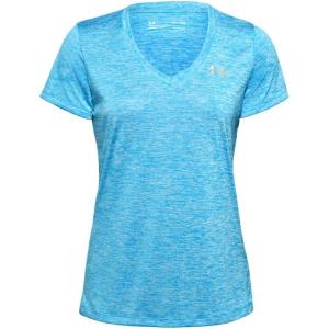 imageUnder Armour Womens Tech VNeck Twist ShortSleeve TShirtEquator Blue 419Tonal
