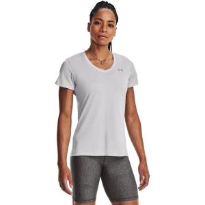 imageUnder Armour Womens Tech VNeck Twist ShortSleeve TShirtHalo Gray