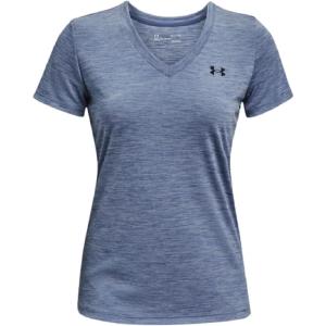 imageUnder Armour Womens Tech VNeck Twist ShortSleeve TShirtHushed BlueMidnight Navy