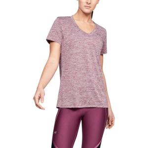 imageUnder Armour Womens Tech VNeck Twist ShortSleeve TShirtLevel Purple