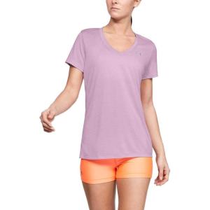 imageUnder Armour Womens Tech VNeck Twist ShortSleeve TShirtPink Fog