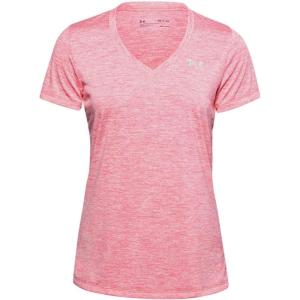 imageUnder Armour Womens Tech VNeck Twist ShortSleeve TShirtPink Lemonade 668Tonal