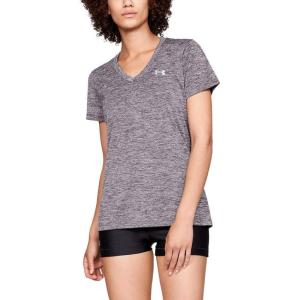 imageUnder Armour Womens Tech VNeck Twist ShortSleeve TShirtPixel Purple