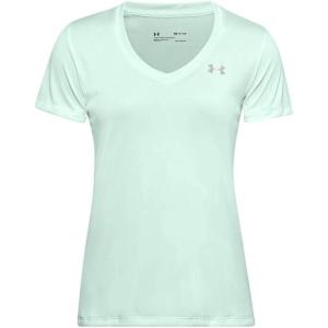 imageUnder Armour Womens Tech VNeck Twist ShortSleeve TShirtSeaglass Blue 403Tonal