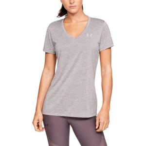 imageUnder Armour Womens Tech VNeck Twist ShortSleeve TShirtTetra Gray