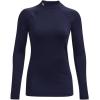 imageUnder Armour Womens ColdGear Authentics Mock NeckMidnight Navy 410White