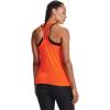 imageUnder Armour Womens HeatGear Racer TankBlaze Orange 825Metallic Silver