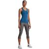 imageUnder Armour Womens HeatGear Racer TankCruise Blue 899Metallic Silver