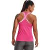 imageUnder Armour Womens HeatGear Racer TankElectric Pink 695Metallic Silver