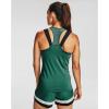 imageUnder Armour Womens HeatGear Racer TankSaxon Green 386Metallic Silver