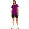 imageUnder Armour Womens Tech ShortSleeve TShirt573 Mystic Magenta   Metallic Silver