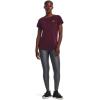 imageUnder Armour Womens Tech ShortSleeve TShirt600 Dark Maroon   Metallic Silver