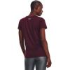 imageUnder Armour Womens Tech ShortSleeve TShirt600 Dark Maroon   Metallic Silver