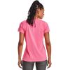 imageUnder Armour Womens Tech ShortSleeve TShirt640 Pink Punk   Metallic Silver