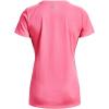 imageUnder Armour Womens Tech ShortSleeve TShirt640 Pink Punk   Metallic Silver
