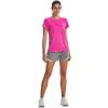 imageUnder Armour Womens Tech ShortSleeve TShirt652 Rebel Pink   Metallic Silver