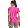 imageUnder Armour Womens Tech ShortSleeve TShirt652 Rebel Pink   Metallic Silver