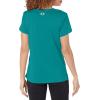 imageUnder Armour Womens Tech ShortSleeve TShirt722 Coastal Teal   Metallic Silver