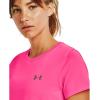 imageUnder Armour Womens Tech ShortSleeve TShirtCerise 653Metallic Silver