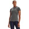 imageUnder Armour Womens Tech ShortSleeve TShirtGray Aqua Blue Metallic Silver