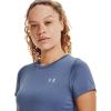 imageUnder Armour Womens Tech ShortSleeve TShirtMineral Blue 470Metallic Silver