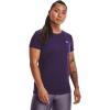 imageUnder Armour Womens Tech ShortSleeve TShirtPurple Switch 570Metallic Silver
