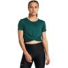 imageUnder Armour Womens Motion Crossover Short Sleeve Crop449 Hydro Teal   White