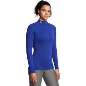 imageUnder Armour Womens ColdGear Authentics Mock Neck401 Royal   White