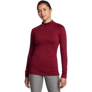 imageUnder Armour Womens ColdGear Authentics Mock Neck626 Cardinal   White