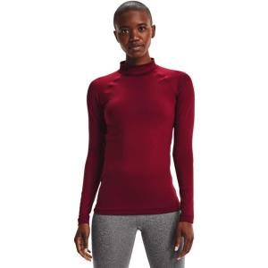 imageUnder Armour Womens ColdGear Authentics Mock NeckCardinal 625Black