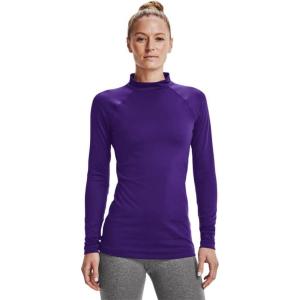 imageUnder Armour Womens ColdGear Authentics Mock NeckPurple 500Black