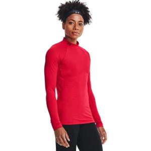 imageUnder Armour Womens ColdGear Authentics Mock NeckRed 600Black