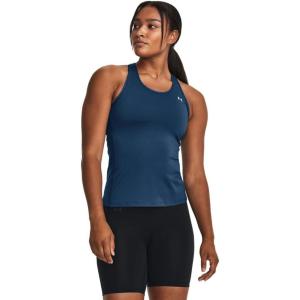 imageUnder Armour Womens HeatGear Racer Tank426 Varsity Blue   Metallic Silver