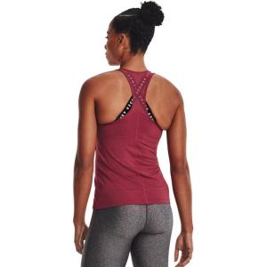 imageUnder Armour Womens HeatGear Racer TankBlack Rose 664Metallic Silver
